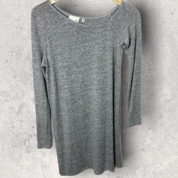 Aritzia Wilfred Free Brinkley Dress Grey Reposa Size Medium Jersey Stretch Mini - Picture 3 of 11